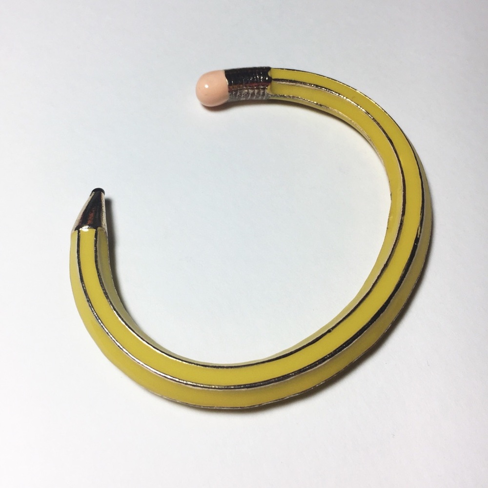 Yellow pencil bracelet